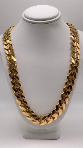 21 KT Yellow Gold 12.9mm Miami Cuban Link Chain