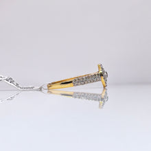 Load image into Gallery viewer, 0.59 CT. Natural Diamond Ladies Ring In 10 KT Yellow Gold