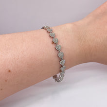 Load image into Gallery viewer, 2.02 CT. T.D.W Natural Diamond Heart Shape Bracelet In 10 KT White Gold