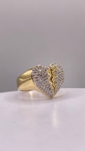 Load image into Gallery viewer, 0.52 CT. Natural Diamond Broken Heart Ring In 10 KT Yellow Gold