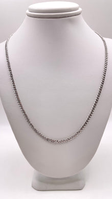 2.5mm Cuban Link Chain In 10 KT White Gold