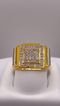 Load image into Gallery viewer, 0.60 CT. Natural Diamond Men’s Square Shape Ring In 10 KT Yellow Gold