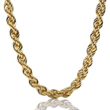 Load image into Gallery viewer, 6mm Diamond Cut Rope Chain In 14 KT Yellow Gold