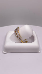 0.37 CT. Natural Diamond Heart-Shaped Tiara Ring In 10 KT Yellow Gold