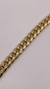 11mm Miami Cuban Bracelet In 10 KT Yellow Gold