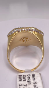 1.49 CT. Diamond Shaped VS-VVS Natural Diamond Ring In 10 KT Yellow Gold