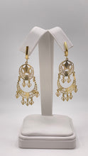 Load image into Gallery viewer, 14 KT Yellow Gold Hanging Earrings With Star &amp; Heart Design