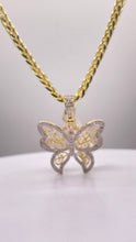 Load image into Gallery viewer, 0.35 CT. Natural Diamond Butterfly Pendent In 10 KT Yellow Gold