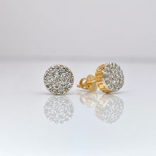 Load image into Gallery viewer, 0.40 CT. Natural Diamond Men’s Round Shape Stud Earrings In 10 KT Yellow Gold