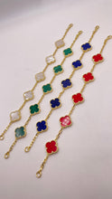 Load image into Gallery viewer, Clover Bracelet In 10 KT Yellow Gold
