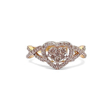 Load image into Gallery viewer, 0.50 CT. Natural Diamond Heart Ring In 10 KT Yellow Gold