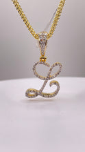 Load image into Gallery viewer, 0.30 CT. Natural Diamond L Initial Pendent In 10 KT Yellow Gold