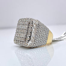 Load image into Gallery viewer, 10.49 CT. Lab Grown Men’s Diamonds Square Shape Ring In 10 KT Yellow Gold