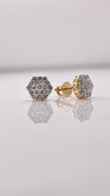 Load image into Gallery viewer, 0.45 CT. Natural Diamond Stud Earrings In 10 KT Yellow Gold
