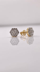 0.45 CT. Natural Diamond Stud Earrings In 10 KT Yellow Gold