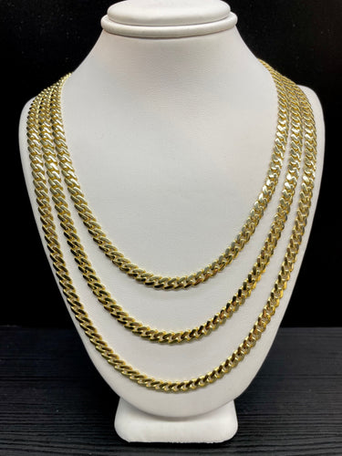 5mm Monaco Link Chain In 10 KT Yellow Gold