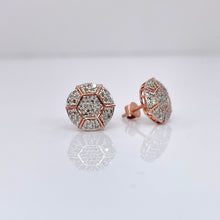 Load image into Gallery viewer, 0.49 CT. Natural Diamond Round Shape Stud Earrings In 10 KT Rose Gold