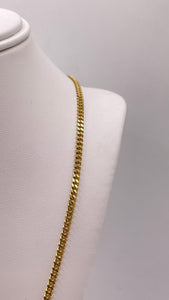 2.6mm Solid Miami Cuban Link Chain In 10 KT Yellow Gold