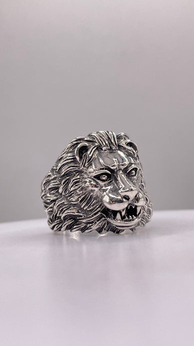 Silver Lion Ring