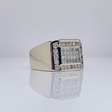 Load image into Gallery viewer, 2.00 CT. Natural Diamond Men’s Square Shape Solid Ring In 14 KT White Gold