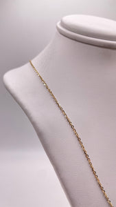 1.2mm Dainty Cable Link Chain In 10 KT Yellow Gold