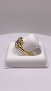 0.23 CT. Natural Diamond Star Ring In 10 KT Yellow Gold