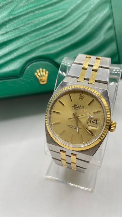 36mm Two-Tone DateJust Rolex Watch With Champagne Dial