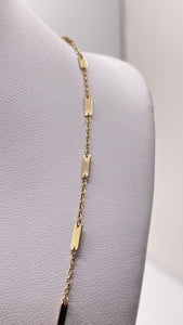 1.98mm Bar Satellite Link Chain In 10 KT Yellow Gold