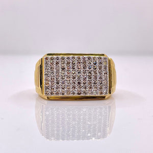 0.98 CT. Natural Diamond Men’s Ring In 10 KT Yellow Gold