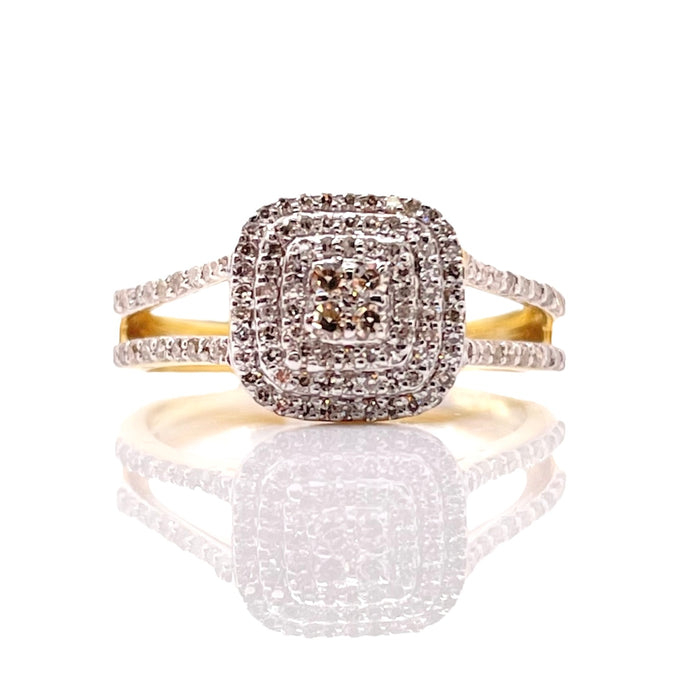 0.32 CT. Natural Diamond Women’s Ring In 10 KT Yellow Gold