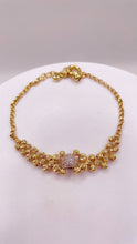 Load image into Gallery viewer, 14 KT Yellow Gold Diamond-Cut Ball Bracelet With CZ