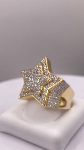 1.46 CT. Natural Diamond Star Ring In 10 KT Yellow Gold