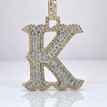 Load image into Gallery viewer, 1.69 CT. Natural Diamond Initial K Pendant In 10 KT Gold