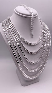4.0mm Franco Link Chain/Bracelet In Silver