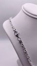 Load image into Gallery viewer, 3mm Byzantine Link Chain/Bracelet In Silver