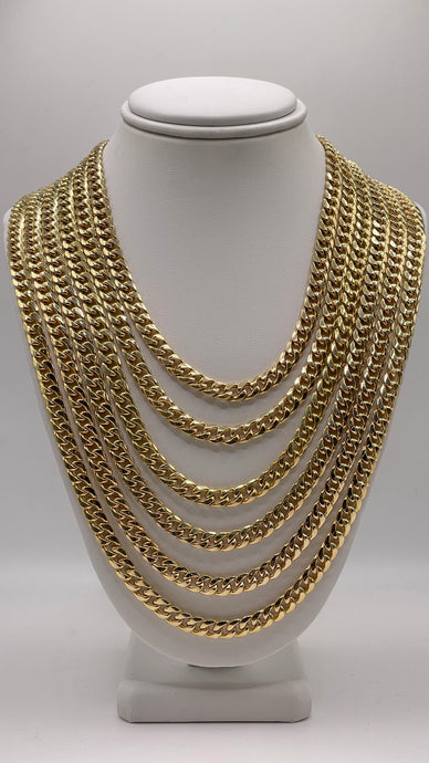 5mm Miami Cuban Link Chain In 10 KT Yellow Gold