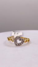 Load image into Gallery viewer, 0.15 CT. Natural Diamond Heart Shape Ring In 10 KT Yellow Gold