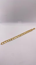 Load image into Gallery viewer, 12.7mm Men’s Solid Link Bracelet In 18 KT Yellow Gold