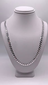 5mm Curb Chain/Bracelet In Silver