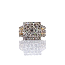 Load image into Gallery viewer, 2.35 CT. T.D.W Natural Diamond Ladies Square Shape Ring In 10 KT Yellow Gold
