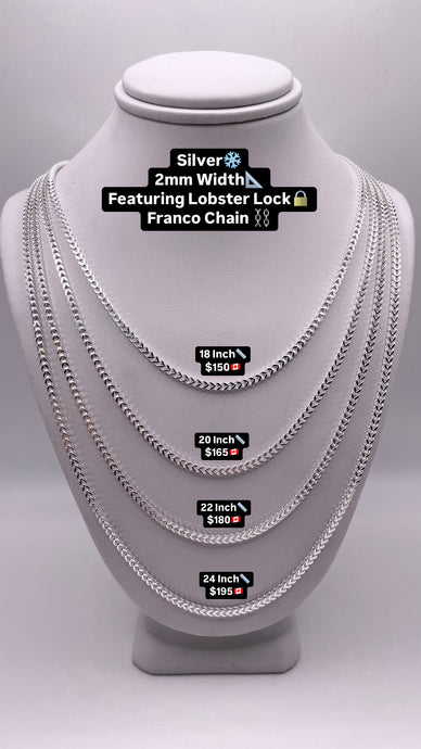 2mm Franco Chain In Silver
