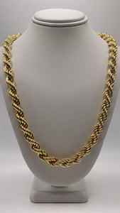 8mm Rope Chain In 10 KT Yellow Gold