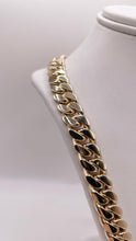Load image into Gallery viewer, 9mm Solid Miami Cuban Link Chain With Natural Diamond Box Lock In 10 KT Yellow Gold