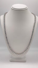 Load image into Gallery viewer, 40.2 CT. Brilliant Cut Lab Grown VVS-VS Diamond Tennis Necklace In 14 KT White Gold