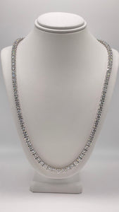 40.2 CT. Brilliant Cut Lab Grown VVS-VS Diamond Tennis Necklace In 14 KT White Gold