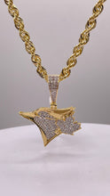 Load image into Gallery viewer, 0.44 CT. Natural Diamond Blue Jays Pendent &amp; Rope Chain Combo