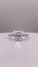 Load image into Gallery viewer, 2.60 C.T. T.W Oval-Cut Certified Lab Grown Diamond Engagement Ring In 14 KT White Gold