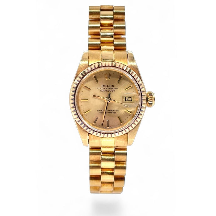 26mm Women’s DateJust Rolex With Champagne Dial