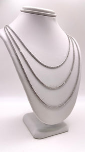 1.5mm Palm Wheat Franco In 10 KT White Gold