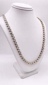 Approx 3.00 CT. Natural Diamond Illusion Setting Tennis Chain In 10 KT White Gold